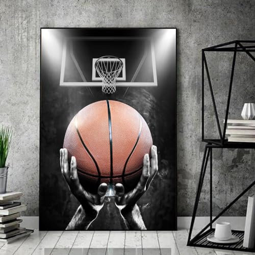 Cuadro Modernos Lienzo Pintura Cartel sala de baloncesto para niños HD Impresión de Imagen cuadros decorativos Sala de estar Cuarto de baño Comedor Decoración de pared 40x60cm Sin Marco