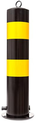 Sicherheitspoller, Parkschlösser, Stahl-Sicherheitspfostenabsperrung, Starker Druckwiderstand, Pollerpfosten mit reflektierendem Band, für Zuhause, Garage, Straßendekoration(Size:750mm/30in)