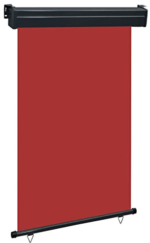 Gecheer Tenda Laterale per Terrazzo 120x250 cm Rossa,Tenda,da Sole,Laterale,Retrattile,Estensibile,per Terrazzo,Patio,Tenda Paravento Esterno,Tenda da Sole Estensibile,J48421