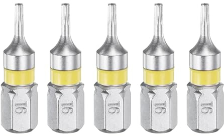 QUARKZMAN 5 Embouts de Tournevis Torx T6H 1/4 Queue Hexagonale 25mm/1 | Embouts Hexagonaux en Acier S2, Embout de Tournevis Électrique, Longueur, Étoile Magnétique à 6 Points