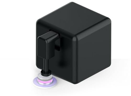 Smart – Bouton poussoir intelligent sans fil | Contrôle par application et minuterie sans câblage pour interrupteurs, portes de garage, machines à café, ventilateurs, compatible avec et