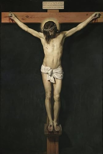 Diego Velazquez Christus am Kreuz - Leinwandbild - Leinwanddruck auf Holzrahmen - Perfektes Bild für Wanddekoration