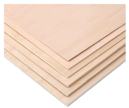 Lot de 2 feuilles de tilleul, 5 mm d'épaisseur, bois brut for l'artisanat, la pyrogravure, la peinture, la découpe laser(40cm*40cm (2pcs))