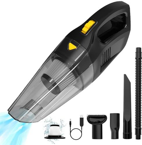 LUMAI Handheld Vacuum Cleaner, 120W Lightweight Cordless Car Vacuum Cleaner, Rechargeable 4400 mAh Battery 7000pa Powerful Suction, Waterproof Hepa Filter - for Car, Stair, Sofa, Pet Hair Cleaning