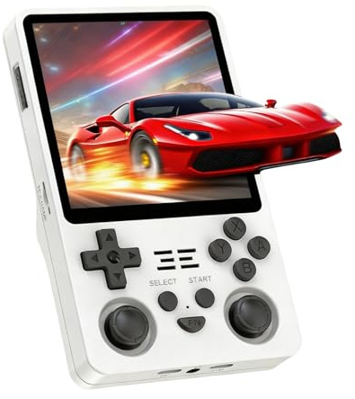 Blorkbuy RGB20SX Handheld Game Console Retro Handheld Game Console Retro Video Console with 4.0 Inch IPS Screen 720x720 HD 5000mAh Battery Retro Portable Game Console (White)