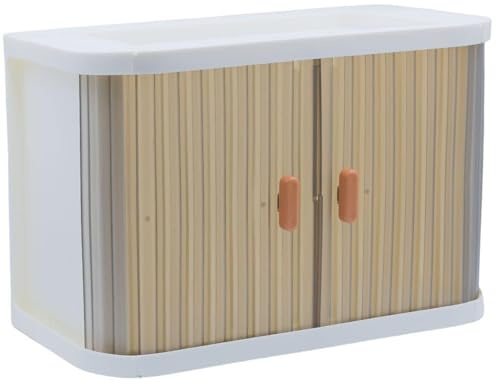 Hperu Armadio per Bambole Mobili per Casa delle Bambole in Plastica di Simulazione a 2 Ante con Appendini e Asta Deposito per Vestiti per Fai-da-Te, 10, 6x7, 2x6, 4 Pollici - Mobili per Casa delle B