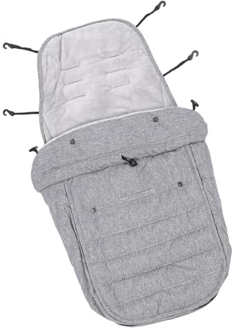 SIXRUN Saco Cálido a Prueba de Viento para Cochecito, Mecanismo de Bloqueo Ajustable para Salidas de Invierno de bebé, Ajuste Universal (GREY)
