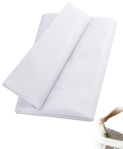 Acual Bügelvlies 200x100cm, Weiße Volumenvlies zum Aufbügeln 55g/m² | Volumenvlies Vliesstoff zum Bügeln von Falten Nähen und Verstärken von Kleidungsstücken, DIY, Stickerei, Basteln