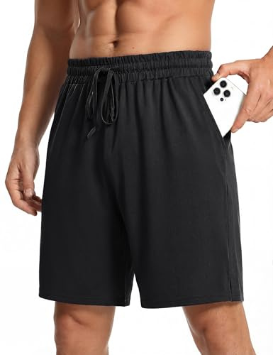 Demegimi Short Sport Homme Pantalon Court de Course Haute Élasticité pour Fitness Tennis et Entraînement Quotidien S-XXL