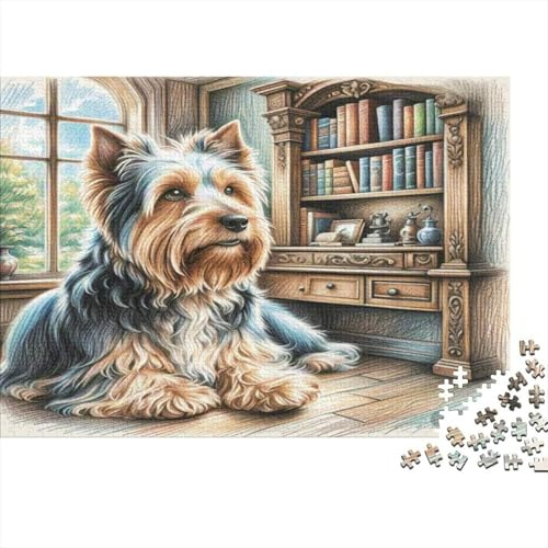 Yorkshire Terrier1000-Piece Recycled Cardboard Yorkshire Terrier Cozy Study Books Jigsaw Puzzle for Adults - Educational Decompression, Wall Decoration & Gift for Collectors38x26cm/1000pcs