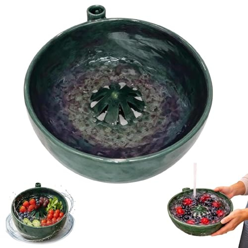 Auto-spinning Berry Lavaggio Ciotola in Ceramica, Lavatrice Multiuso Di Frutta E Verdura Con Drenaggio, Colander Cucina Multiuso, Per Pulizia Rapida Utensile Da Cucina (1pcs)