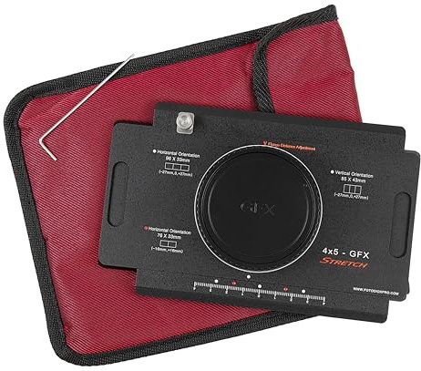 Fotodiox Pro Lens Mount Adapter Compatible with Fujifilm GFX G-Mount Cameras to Large Format 4x5 View Cameras with a Graflok Rear Standard - Shift/Stitch Adapter