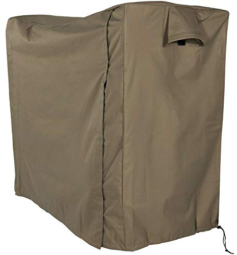 Sunnydaze 4-Foot Firewood Log Rack Cover with PVC Backing, Khaki