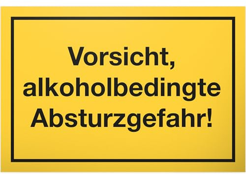 DankeDir! Alkoholbedingte Absturzgefahr Schild - lustiges Geschenk für ihn Geschenkidee Geburtstagsgeschenk Männer Jungs Party Deko Zubehör Scherzartikel JGA - Accessoire Fotobox