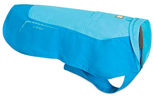 RUFFWEAR Hundejacke „Vert“, Wasserdichter Hundemantel – Atoll-Blau, XXS