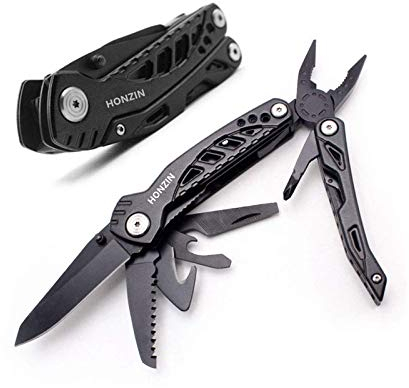 HONZIN Coltello Multiuso,Utensile Acciaio 13 in1 Inossidabile, Adatto per Il Campeggio, Escursioni e all'aperto