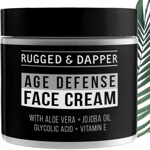 RUGGED & DAPPER - Mens Face Cream with Hyaluronic Acid - Ultra-Hydrating Mens Anti Aging Face Cream- 24 Hour Protection - 4 Month Supply