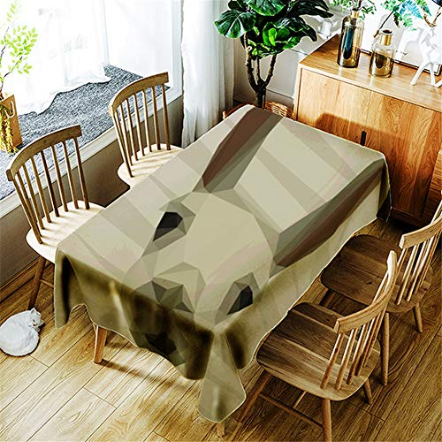 FANSU 3D Tischdecke Abwaschbar, Polyester wasserdichte Rechteckige Pflegeleicht Eckig Halloween Tischtuch Fleckschutz Schmutzabweisend (140 * 180,A)