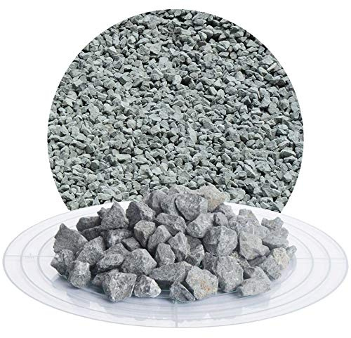 Schicker Mineral Diabas Ziersplitt grau 8-16 mm 25 kg, Naturstein farbecht | Splitt für Steingärten, Beet, Gartenteich, Fassadenschutz, Weg- und Terrassengestaltung, robust, witterungsbeständig