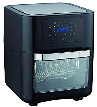 NCRD Freidora de aire digital de 10.6QT, horno de tostadora y olla de oleaje, 1700W, pantalla táctil LED, canasta desmontable antiadherente, horno de encimera 10 en 1 con deshidratador y rotisserie, 6