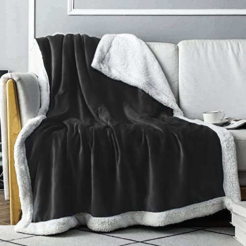 Everlasting Comfort Plush Sherpa Fleece Blanket - Dual Sided, Reversible Sherpa Throw Blanket - Warm, Comfy, Ultra Soft Throw Blanket