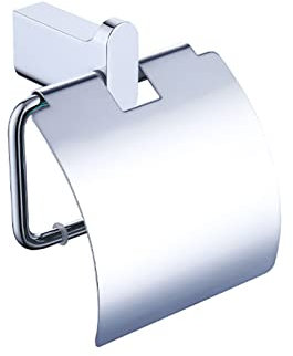 WYJRO Toilettenpapierhalter,Küchenrollenhalter,Toilettenpapierhalter mit Deckel, Badaccessoires,Chrome