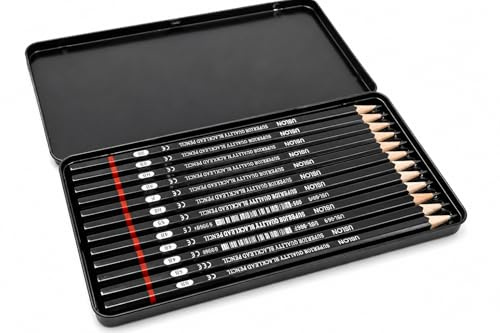 DAUMKINO Bleistift Set – 12 Bleistifte mit verschiedenen Härtegraden
