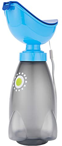 Asudaro Urinalflasche 600 ml, Tragbares Urinal Wiederverwendbares Autourinal Kinderurinal Auslaufsicher TragbaresMobile Toilette Urinal mit Deckel Notfallurinal für Männer/Frauen/Baby/Kinder Blau
