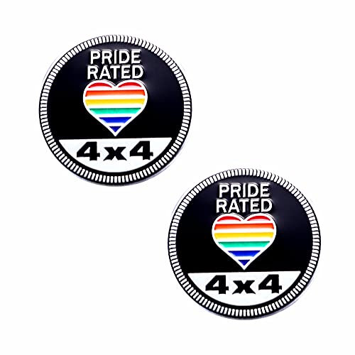 4x4 Emblem Pride Rated Auto Abzeichen Embleme Runde Aufkleber Auto Emblem Aufkleber (Stolz)