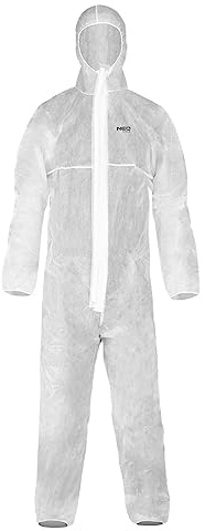 NEO TOOLS - Combinaison jetable de peintre en taille M/XL/XXXL - Confortable et protectrice - Parfait pour les travaux de peinture, matériau: polypropylène non tissé (polypropylène non tissé), Blanc.,