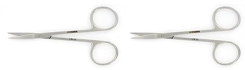 Gima - Iris Delicat Schere, Gerade Ende, Länge 11 cm, aus Edelstahl (Packung mit 2)