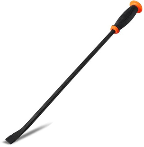 Pry Bar Set Heavy Duty Pry Bars With Thicker Strikes Caps Mechanic Tools For Automotive Demolitions Nail Puller Crowbars Hand Tools Non Slip Grip Durable