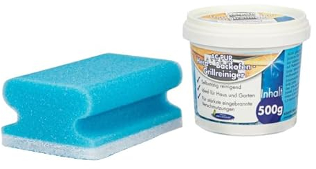 AQUA CLEAN PUR Herd Backofen Grillreiniger 500g + 1x Spezialschwamm