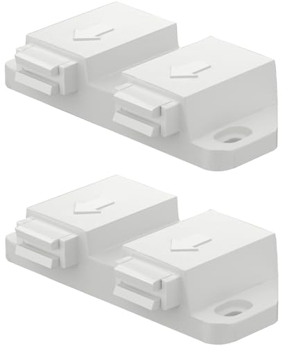 cyclingcolors 2x chiusura Calamita Magnetica Porta per Ante push pull mobili Scorrevole Scatto, bianco