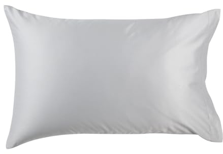 Christy Standard Pillowcases 2 Pack | 400TC Luxury Bedding | Platinum Grey Pillow Case Pair | 100% Cotton Sateen | Soft Silky Bed Linen