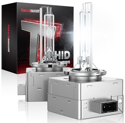 Torchbeam D3S LED xénon Ampoule, 6000K 35W ampoules au xénon blanc diamant, feux de route et de croisement HID pour groupes HID, lot de 2