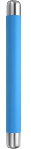 sourcing map Mattarello 35,1 x 3,8 cm antiaderente in acciaio inox rivestito in silicone per cottura biscotti pasticceria cucina, blu