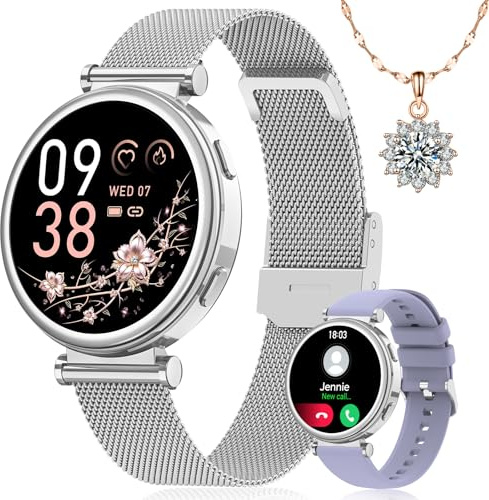 Fitnynxos Smartwatch Kinder, 1.27 HD Voll Touchscreen Armbanduhr mit Telefonfunktion, Schlafmonitor Fitness Tracker für iOS Android