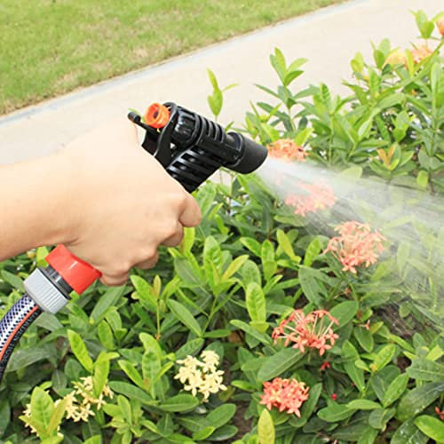 Testa 'irrigatore per Tubo da Giardino a Doppia modalità Nera con Ugello a Pressione Sp Ugello per Tubo da Giardino 2 in 1 con Pressione per l'irrigazione di Prato e Giardino e
