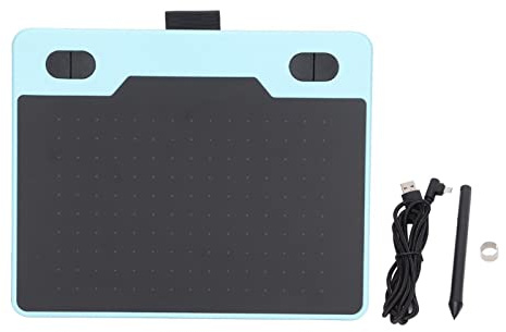 Tavoletta Digitale FLEXMAN, Tavoletta Grafica Digitale ABS 5080LPI, Tavoletta Grafica per Disegno, Scrittura, Progettazione, Insegnamento, Lavoro (Blu)