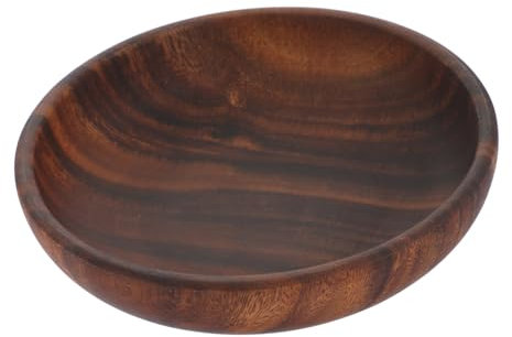 MOLUCKFU Holz Servierschüssel Salatschüssel Obstteller Obsthalter Dessertplatte Tablett Zum Basteln Für Zuhause Rustikales Kreatives Holztablett Für Schreibtisch