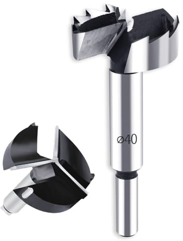 22 mm Forstnerbohrer, Professional Forstnerbohrer, Vielzahn Holzbohrer aus Stahl mit Hohem Kohlenstoffgehalt, Wolframstahl Forstnerbohrer für Holz, Zubehör Bohrmaschine für Holzbearbeitung