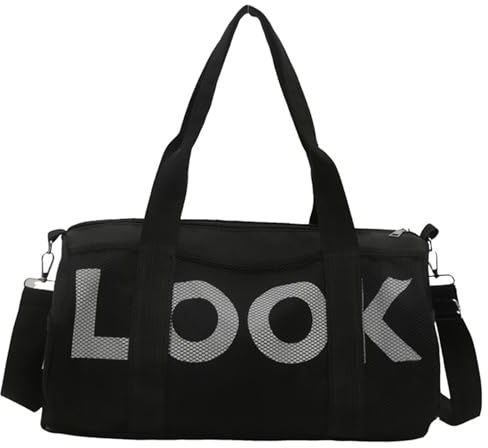 Sporttasche Damen Klein, Reisetasche Duffel für Sport und Reisen, Gym-Gepäck für Herren und Damen (Schwarz)
