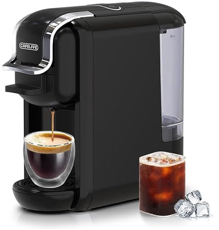 CAFELFFE Macchina da caffè 4 in 1 MK603, per caffè Nec* originali, DG*, ESE e caffè in polvere, modello Erp2 a risparmio energetico, serbatoio acqua 0,6 l, colore nero