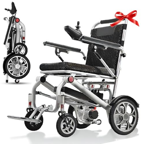 GHBXJX Elektro Rollstuhl Faltbar Leicht Elektrorollstuhl 25km, Rollstuhl Elektrisch Tragbarer für Erwachsene und Senioren,Hohe Reichweite, All Terrain -Rollstühle, Sitz 45 cm,12ah