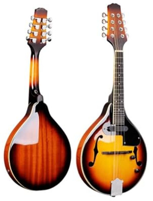 Juego De Guitarra De Ocho Cuerdas Y Mandolina Eléctrica Instrumento Musical Para Adultos Y Principiantes Instrumento De Mandolina Profesional(Yellow 2)