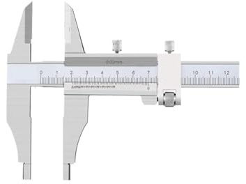 Calibro a corsoio in acciaio inox, calibro industriale for profondità di diametro interno ed esterno 0-150-200-300 mm(Integral double outer claws 0 300mm)