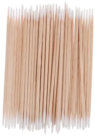 CALLARON 1200 Stück Holz Wattestäbchen Doppelt Spitz 10cm Einweg Reinigungsstäbchen für Nageldesign Make Up Tattoo Pflege