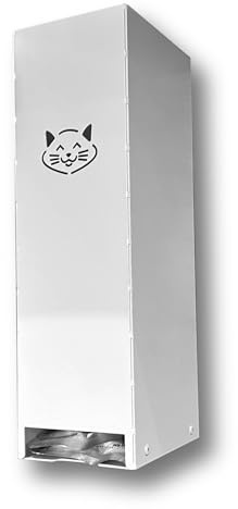 Jakes Farm Yard Wall Mounted Cat & Pet Food Pouch Dispenser – White Finish - 20+ Pouch Capacity – Easy Refill & Removal - Space-Saving, Tidy - Steel Organiser for Wet Food – UK Made