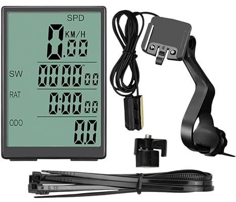 Ordinateur de Vélo | Compteur de Vitesse Lumineux - Ordinateur Vélo Filaire Données pour VTT, Route, Tout-Terrain, Entraînement